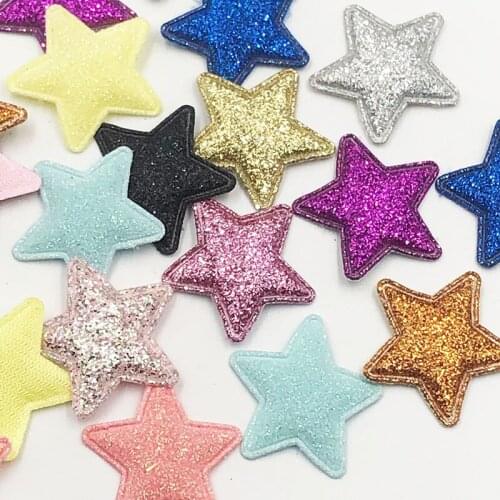 30PCS Mixed Sparkling Padded Stars Rabbit Butterfly Appliques DIY Apparel Accessories Wedding Christmas Decorations E345
