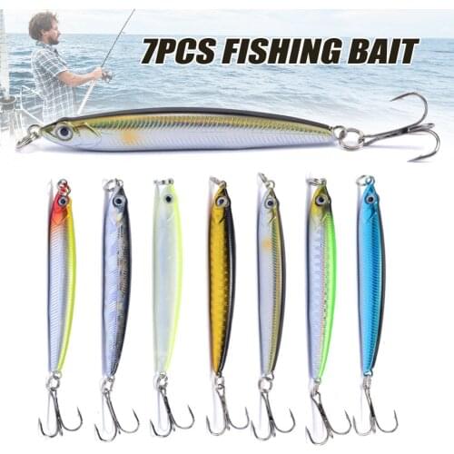 7Pcs 7cm/10g Minnow Fishing Lures Fishing Hard Bait Crankbaits Artificiais Wobbler Baits Pencil Tackle