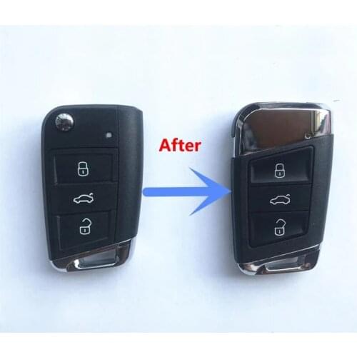 MQB Car Modified Replacement Remote Key Shell Key Case For SEAT For VW Golf MK7 Jetta Tiguan Polo For Superb Octavia Yeti Fabia