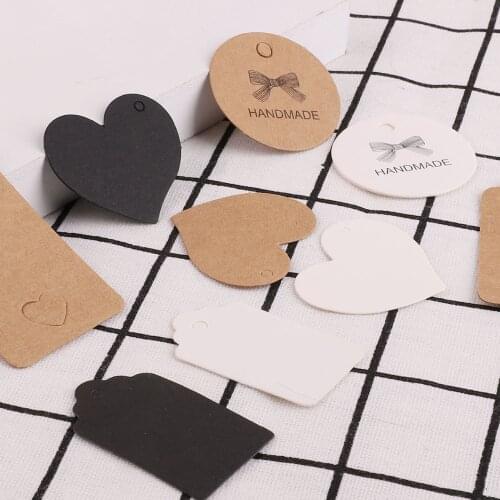 50-100Pcs DIY Kraft Paper Labels Vintage Wedding Decor Tags Scallop Label Luggage Wedding Decoration For table luggage tags