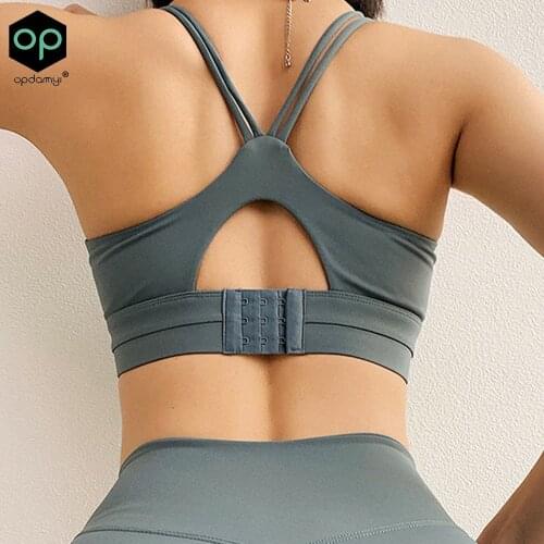 Women Sexy Back Cross Sport Bras Strappy Sports Bra High Impact Gym Bra Top Sport Yoga Fitness Crop Top Running Workout Bras