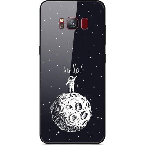 For Samsung Galaxy S8 Plus Phone Case Tempered Glass Case Back Cover Series 2