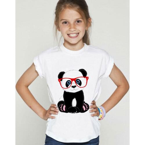 Summer Retro Kawaii Boys Clothes O-neck Occupation Panda Lovely Printing T-shirts Birthday Tshirt Kids Casual Girls T Shirt Cozy