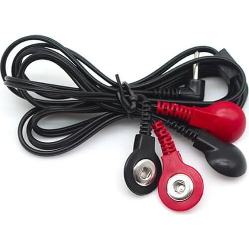 EXVOID Electrical Accessory Electric Shock Wire Electro Stimulation 4 Button Connector Therapy Massager for Penis Ring Anal Plug
