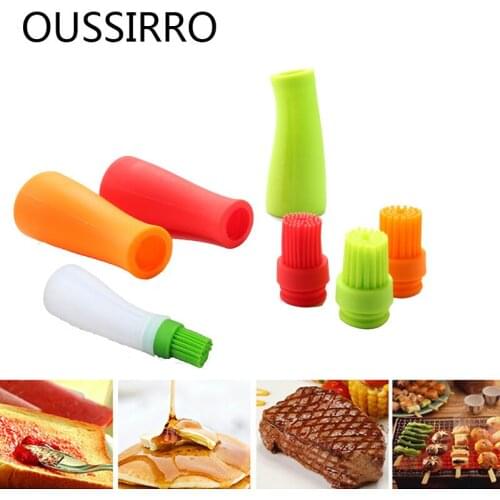 New Silicone BBQ Controllable Oil BBQ Oil Brush Bread Jam Honey Brush Cooking Kitchen Cake Tools Easy to Clean Family Essential