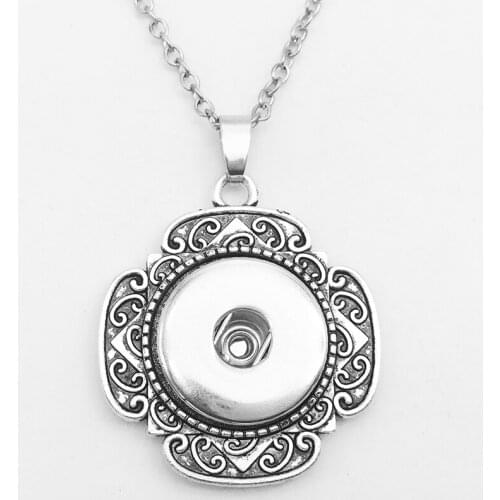 New Vintage lace snap button jewelry necklace EA3473 (fit 18mm 20mm snaps)