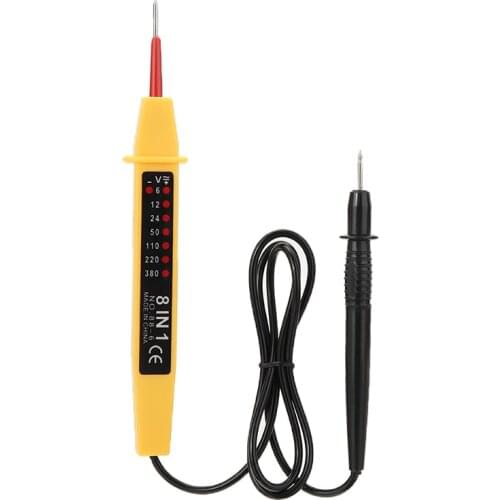 AC DC 6-380V High Quality Car Voltage Test Pen For Testing Voltage Current Electrical Tester Detector 8-In-1