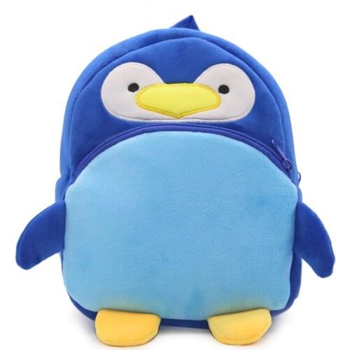Cartoon Penguin Animal Plush School Backpack Gifts Toy Baby Boys Girls Schoolbag Kindergarten Toddler Satchel Children Kids Bags