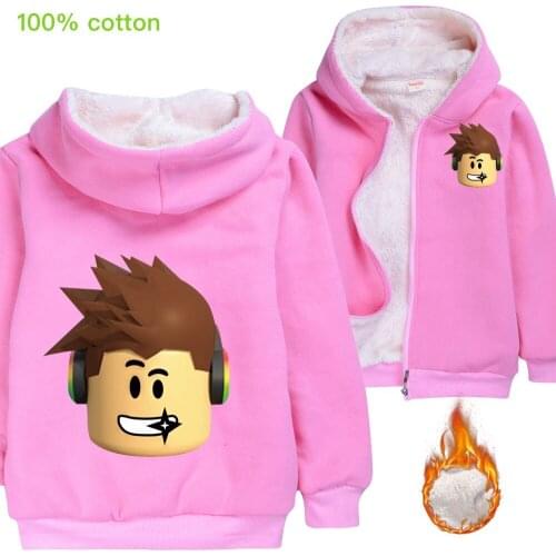 Pop girls clothes zipper boys clothes childrens plus wool hoodie teen clothes hooded sweatshirt winter blazer