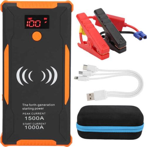 Motor Accessories Car Jump Starter 22000mAh 2-USB 10W Fast Charging with Light Universal for 12V Diesel Gasoline Vehicle
