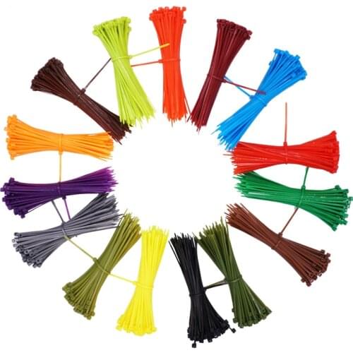 100pcs 3*100mm Self-locking Nylon Cable Ties 9 color Plastic Cable Zip Tie Wire Binding Wrap Straps Fastener Loop