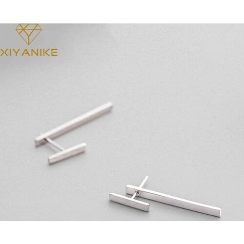 XIYANIKE 925 Sterling Silver Newly Arrived Korean Simple Stud Earrings Creative Handmade Party Jewelry Valentines Day Gift