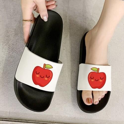 Fun Cute Fruit Beach Flip Flops Summer Bathroom Slippers Non Slip Slides Lady Cartoon Indoor Slippers Women Slippers