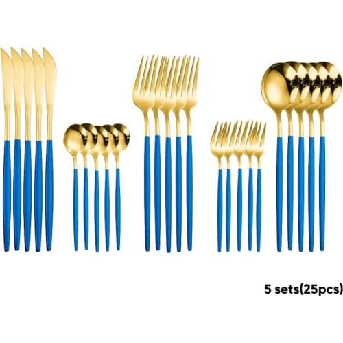 5pcs/9pcs/25pcs Cutlery Set Stainless Steel Kitchen Utensils Sets Knife Fork Spoon For Children Dinnerware Tableware Wholesale