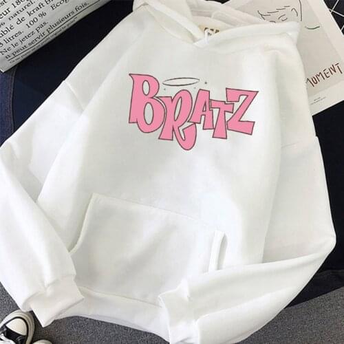 Bratz Letter Sweatshirt Harajuku Kawaii Cute Hoodie Women Kpop Winter Clothes Femme Top Aesthetic Oversized Hoodies Friends Худи