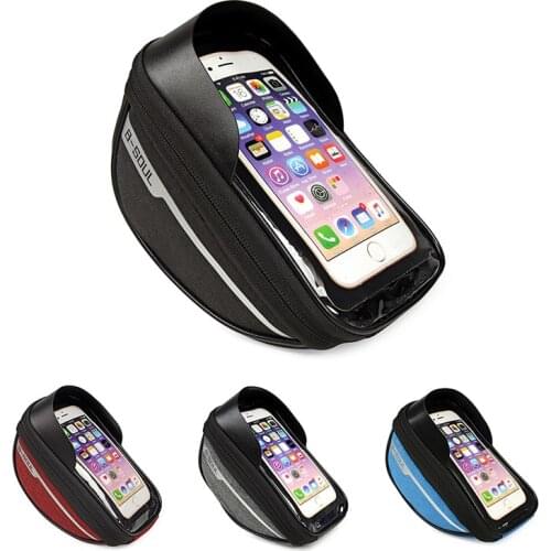 6.5Inch Touch Screen Bicycle Bags,Waterproof MTB Cycling Head Tube Bag,Bicycle Handlebar Cell Mobile Phone Bag Case Holder
