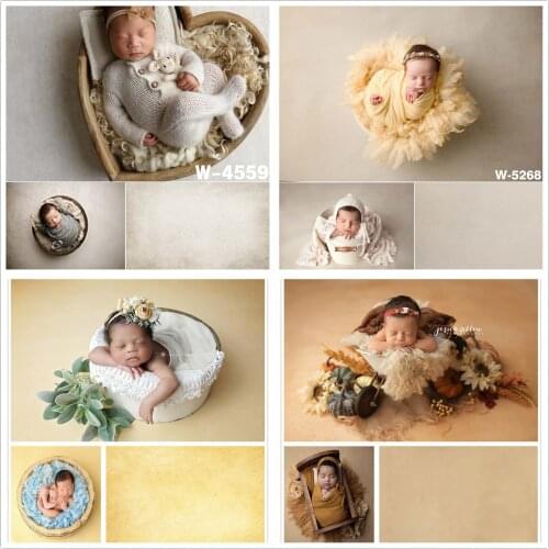 Yellow Solid Texture Photography Backdrop Abstract Pure Color Newborn Baby Shower Birthday Photo Background Studio Portrait Prop