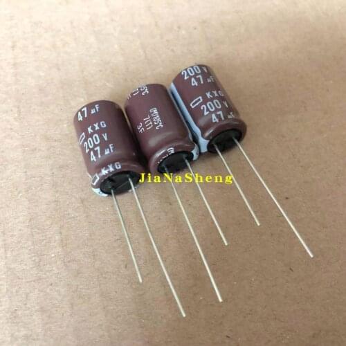 10PCS/lot nippon chemi-con 200v47uf 12.5x20 kxg series High frequency low impedance LONG LIFE