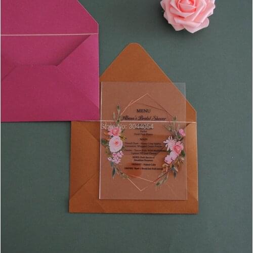 10pcs Wedding Favor Menu Card Elegant Custom Decoration Laser Cut Invitation Card Professional Cards Factory Price