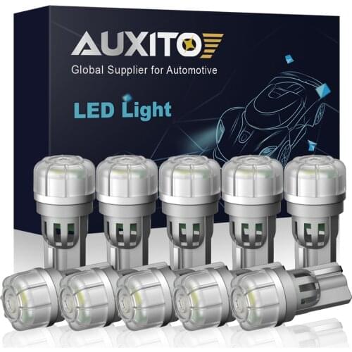 10x T10 Led W5W Led Bulbs 168 194 6500K White Signal Lamp Dome Reading License Plate Light T10 LED Car Interior Lights Auto 12V