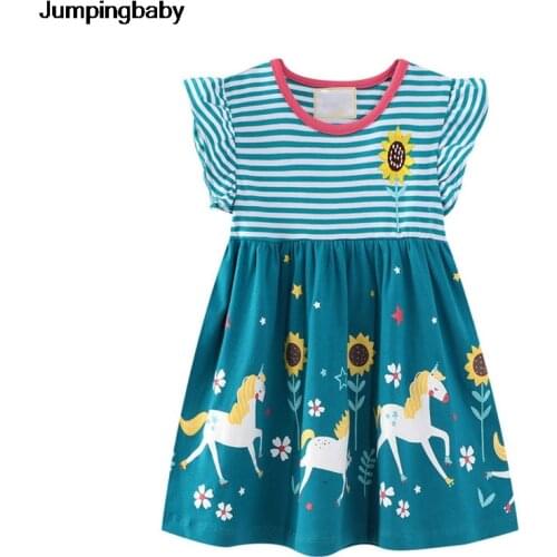2021 Girls Dress Unicorn Dresses Summer Costume Kids Clothes Vestidos De Verano Robe Sukienki Robe Fille Roupa Infantil Menina