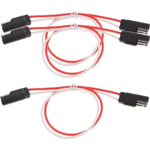 3Pcs Car Quick Connect Quick Disconnect 10 Gauge 13" SAE Wire Flat Plug