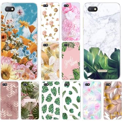 39AS Beautiful leaves Soft Silicone Tpu Cover phone Case for Xiaomi Redmi 6 6A Pro Note 6 Pro