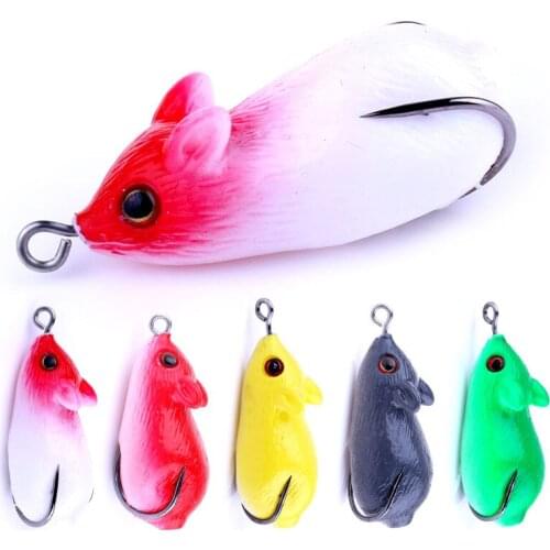 50mm 8.5g Artificial Mouse Frog Lure Soft Lures For Snakehead Bait Fishing Pike Bass Carp Lure