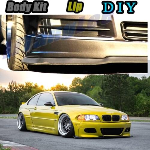 Car Bumper Lip Front Spoiler Skirt Deflector For BMW 3 M3 E30 E36 E46 Tune Car Modified Body Kit VIP Hella Flush Lips