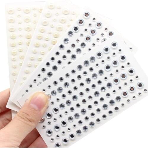 KSCRAFT White Imitation Pearls And Acrylic Decal Self Adhesive Stickers for Scrapbooking Paper Card Making Crafts DIY