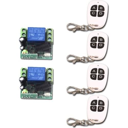 Wireless Remote Control Switch DC 12V 1CH 10A Remote Light Lamp LED Switch Mini Relay Receiver Transmitter 315Mhz/433Mhz