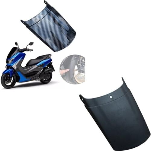 2x for Yamaha NMAX155 Motorcycle Front Fender Mudguard Extension Splash Guard ABS Mudflap Black & Carbon Fiber Mudflap