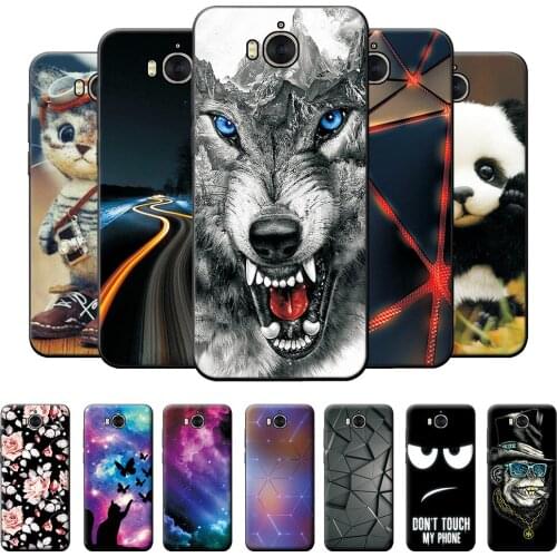 Case For Huawei Y5 2017 Case For Huawei Y5 Y6 2017 TPU Silicone Cover Case For Huawei Y6 2017 Wolf Protective Case Back Cover