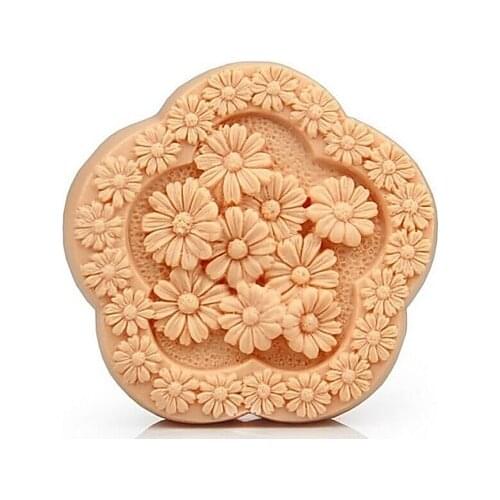 Daisy Shaped Flower Soap Mold,Resin Clay Chocolate Candy Silicone Cake Mould,Fondant Cake Decorating Tools E858