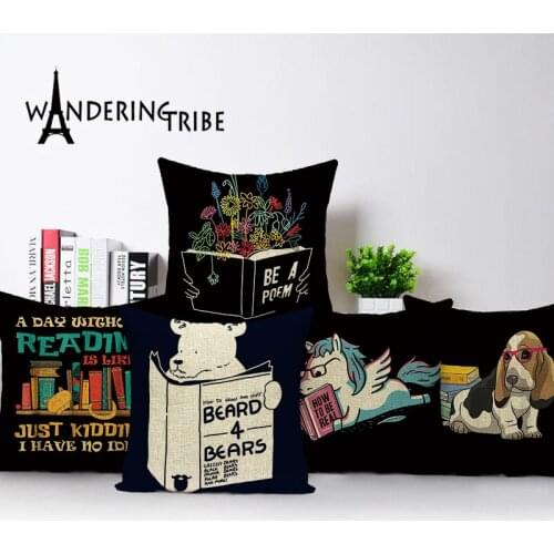 Horse Decoration Cushion Cover Dachshund Dog Fox Sofa Pillow Cover Decorative Pillows Cases Space Home Livingroom Cushions Cojin