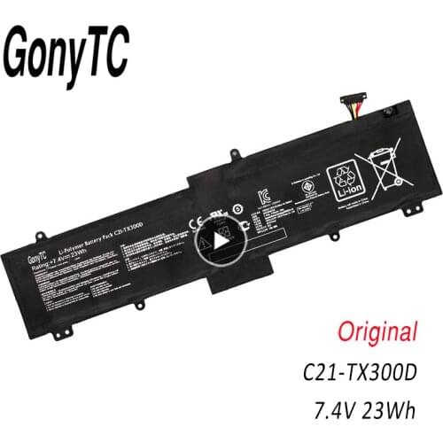 GONYTC C21-TX300D Original Battery For ASUS Transformer Book TX300CA 7.4V 23Wh 3120mAh Tablet Notebook