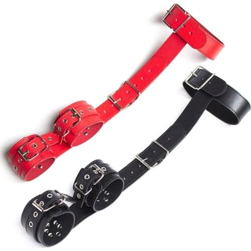 Leather Handcuffs Bdsm Neck Collar For Couples Adult Games Bondage Restraint Wrist Straps SM Slave Slut Erotic Novelty Sex Toys