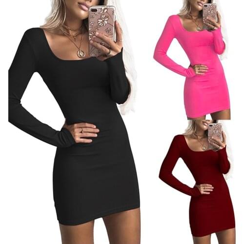 Square Neck Dress Tight Sukienka Bodycon Sexy Black And Red Dress Stretch Night Club Low Cut Hipster Dress Boyfriend Style Women