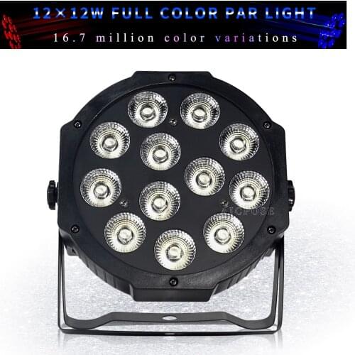 12x12w led Par with Remote RGBW 4in1/RGBWA 5in1/RGBWA UV 6in1 Flat Par Led DMX512 Disco Party Professional Stage Lighting