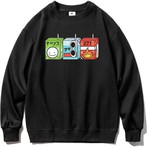 Dream Team Juice Boxes Hoodie Men Dream Smp Oversized Harajuku Sweatshirts Unisex Dream Merch Graphic Long Sleeve O-Neck Clothes