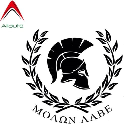 Aliauto Personaily Car Sticker Molon Labe Warrior Sparta Decorative Waterproof Vinyl Decal for Porsche Mazda 6 Peugeot,18cm*17cm