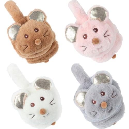 2020 Winter New Year Cute Kids Mouse Earmuffs For Child Boys And Girls Headphones Fashion Faux Fur Winter Cartoon Earmuffs
