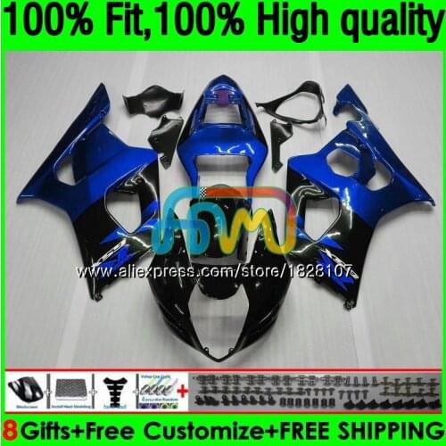 OEM For SUZUKI GSXR-1000 GSXR1000 03 04 41BS.0 1000CC GSX-R1000 GSX R1000 03 04 K3 GSXR 1000 CC 2003 2004 Fairing Blue black