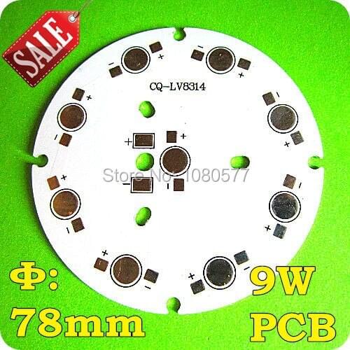 9w 78mm PCB Board for LED lamp, 9W high power Lamp plate, LV8314 LED Aluminum base plate for DIY a LED lamp