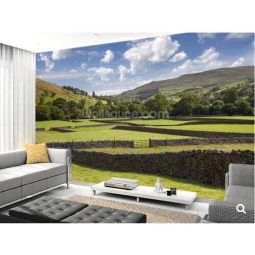 Custom landscape wallpaper,Rural Yorkshire,3D photo mural for living room bedroom dining backdrop wall waterproof wallpaper