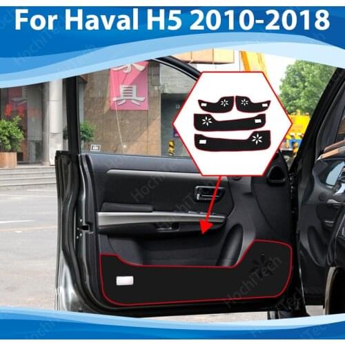 Side edge cover Door Inside Guard Protection Carpet Car Door Anti Kick Pad Sticker For Haval H5 2010-2018 Accessories