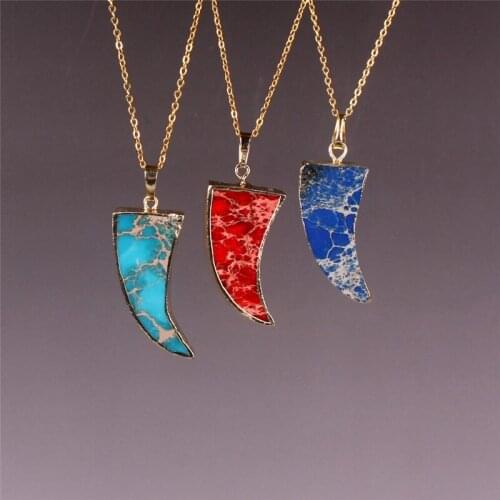 Druzy Micromart Handmade Colorful Raw Natural Stone Pendant Necklace For women Quartz Dursy Crystal Gem Stone Necklaces