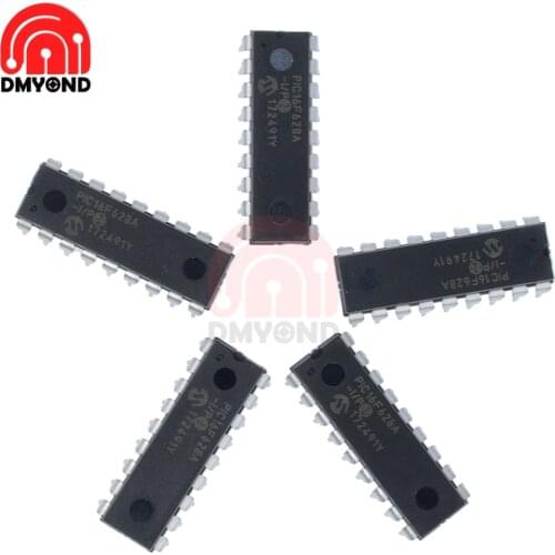 1pcs/lot PIC16F628A-I/P DIP-18 PIC16F628AIP PIC16F628A 16F628A DIP DIP18 16F628A-I/P Inline Chip In Stock