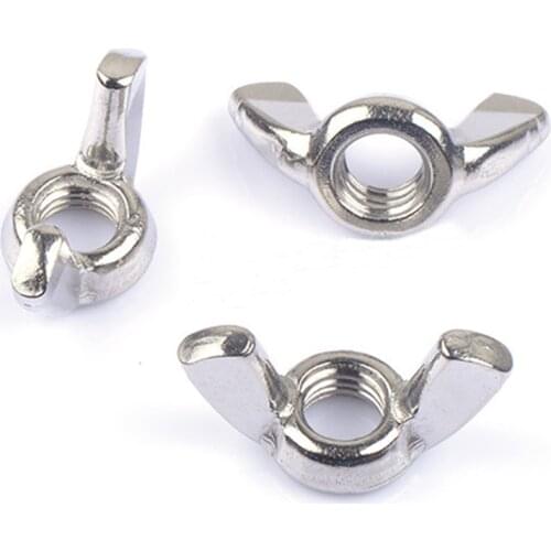 2/5/10PCS Butterfly Wing Nuts M3 M4 M5 M6 M8 M10 M12 304 Stainless Steel Wing Nut Sheep Horn Hand Tighten Nut