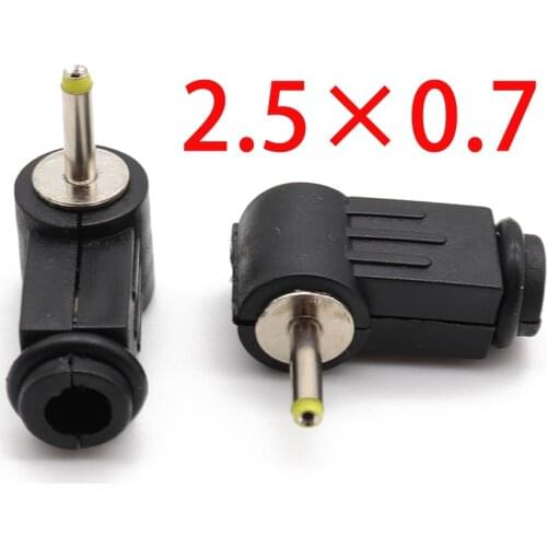 5Pcs/lot 90 Degree 2.5*0.7mm DC Power Male Plug Jack Adapter 2.5MM * 0.7MM DC male Plug Connector 2.5x0.7mm